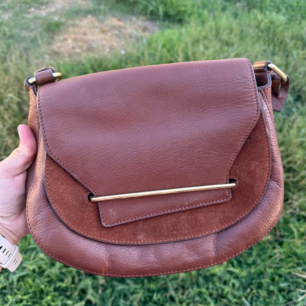 Brown Leather Crossbody Bag• Vince camuto - Picture 6 of 11